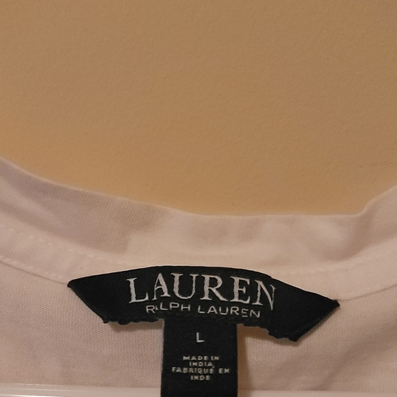 NWT Ralph Lauren Red Pink Paisley Print T-shirt Dress Size L - Picture 6 of 8